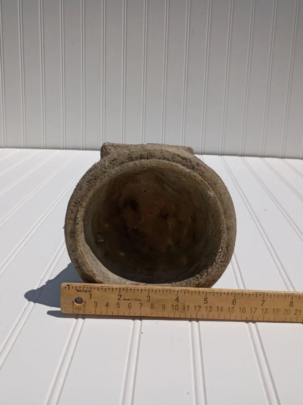 Vintage Style Decorative Urn Vase 8-inch Lightweight Resin Cement Look Old World